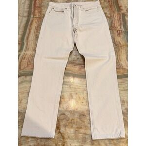 Sid Mashburn Mens Straight Leg Jeans White Denim 5-Pocket Everyday 34/32